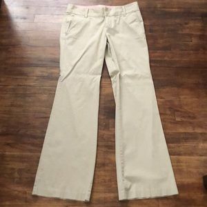American Eagle Stretch Khaki Flare Slacks Size 8
